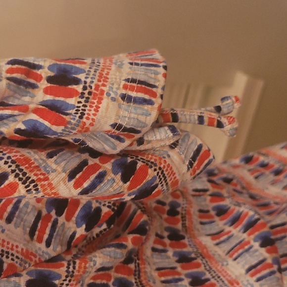 Rafaella Short Sleeve Shirt with ties on sleeve, Large - Picture 3 of 9